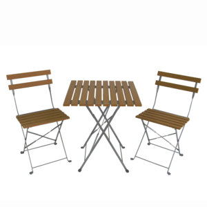 TIPTOP Outdoor Patio Furniture Metal Folding <strong>Bistro</strong> Sets 3 Piece Patio Set Foldable <strong>Garden</strong> <strong>Table</strong> and Chairs - Product Image 1