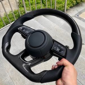 <span class=keywords><strong>Volante</strong></span> de fibra de carbono A3 <span class=keywords><strong>A4</strong></span> A5, parte inferior plana <span class=keywords><strong>A4</strong></span> B8 A5 S3 S4 S5, <span class=keywords><strong>volante</strong></span> de cuero semiperforado para <span class=keywords><strong>Audi</strong></span> - Product Image 4