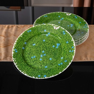 Juego de Vajilla de Porcelana China Estilo Americano, Platos para Sopa con Forma de Flor, Acabado Esmaltado, 6 Piezas, para Cocina - Product Image 1