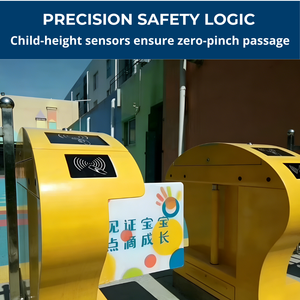 Barrière de sécurité compacte en acier inoxydable 304 pour enfants, avec reconnaissance faciale RFID, anti-collision, moteur sans balais, IP44, pour petits espaces - Product Image 2