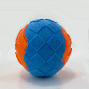 Yüksek kaliteli köpük Tpr + Tpr malzemesi interaktif tedavi oyuncak köpek topu çiğnemek oyuncak ışık ile - Product Image 2