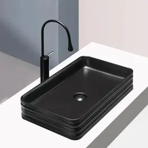 Tischplatte becken waschbecken keramik farbe schwarz kleine zähler top solide oberfläche hand rechteckigen kunst waschbecken