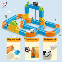 Jouet de train magnétique anti-gravité Chengji, circuit de train de dessin animé à construire soi-même, ensemble de blocs de construction STEM, jouet éducatif à lévitation électrique