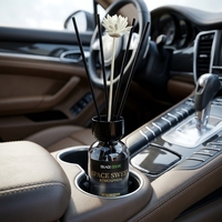 Diffuseur de parfum de voiture de luxe 5 étoiles BLACK ODOR, en verre, aromathérapie haut de gamme, sans électricité, parfum longue durée, pour rétroviseur