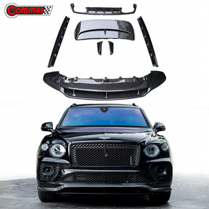 Kit carrosserie V8S Speed Style en fibre de carbone sèche de haute qualité pour Bentley Bentayga : Lame avant, jupes latérales, diffuseur arrière, kit aileron arrière - Product Image 1