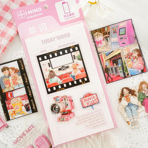 Paquete de 30 Pegatinas Decorativas, Serie Let's Gather, Material PET Autoadhesivo, Decoración Festiva - Product Image 4