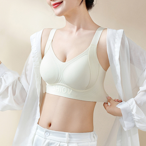 고품질 무선 리프트 안티 처짐 스포츠 여성 브라 고정 컵 심리스 편안한 푸쉬업 플러스 사이즈 브라 - Product Image 5