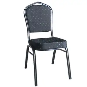 中国工厂批发价格酒店婚宴椅金属腿叠放宴会椅
