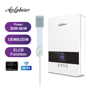 เครื่องทำน้ำอุ่นไฟฟ้าแบบไร้ถัง Anlabeier XD60 3000-6000W ปุ่มสัมผัส ประหยัดพลังงานอัจฉริยะ สำหรับใช้ในครัวเรือน 25-55 องศาเซลเซียส - Product Image 4