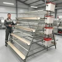 Système de cages en batterie de type A à structure robuste pour l'élevage commercial de poules pondeuses