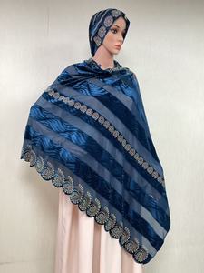 MS-2183 Nouvelle Arrivée 2026 Hijab Dubai Foulard Africain Châles de Prière Broderie Dentelle Écharpes Tenues de Fête <span class=keywords><strong>Ramadan</strong></span> - Product Image 4