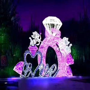 Christmas Ring Arch Motif Light Creating a Festive Entrance Display for Outdoor Holiday Events and Photo Areas - Product Image 1