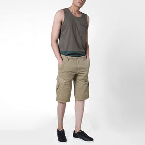 Shorts de travail tendance pour hommes, style cargo décontracté et élégant avec grandes poches, taille personnalisable - Product Image 6