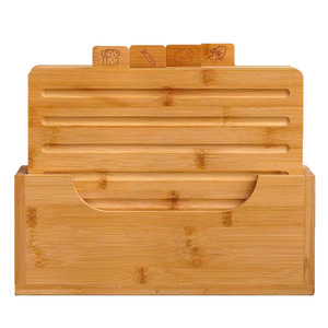 Bamboo Cutting Board <b>Set</b> 4-Piece Rectangular Wood For Kitchen Food Prep - Product Image 4