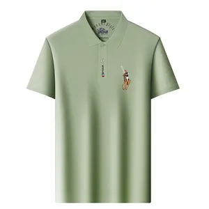 T-shirts polos vierges personnalisés brodés en coton polyester imprimé golf pour hommes polo de haute qualité respirant anti-rides