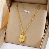 Collar de Acero Inoxidable con Colgante de Mariposa para Mujer, Chapado en Oro de 18K, Cadena de Eslabones de Moda, Joyería Fina al por Mayor