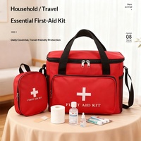 Trousse médicale de grande capacité pour voiture, vente en gros d'usine, trousse d'urgence médicale d'extérieur, usage domestique
