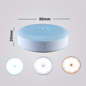 مصباح جداري مغناطيسي قابل لإعادة الشحن بلونين، مصباح ليد لخزانة الطعام بمستشعر حركة، مصباح لخزانة الطعام في البيت - Product Image 5