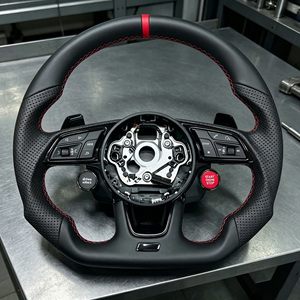 Volant sport RS entièrement en cuir avec bouton de démarrage compatible <span class=keywords><strong>Audi</strong></span> B8.5 S4 S5 RS5 RS6 <span class=keywords><strong>Q5</strong></span> Q7 A3 S3 A8 A1 A6 RS7 A7 A4 RS4 TT - Product Image 6