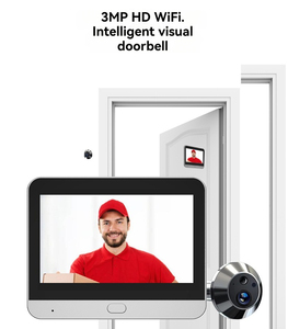 Không dây hai-in-one thông minh Door Viewer & máy ảnh 4 gam Wifi tuya điều khiển từ xa 3MP CAT-Eye chuông cửa với 4.3 ''Màn hình LCD - Product Image 3