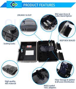 Boîte de distribution de fibre optique FTTH à 16 cœurs Boîte en plastique d'épissage de fibre optique IP66 Boîte de terminaison de séparateur avec connecteur SC - Product Image 3