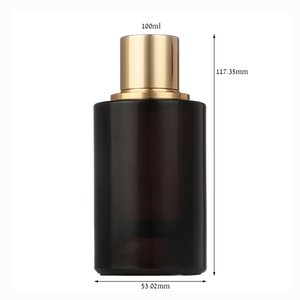 Di alta qualità 100ml bottiglie di <span class=keywords><strong>profumo</strong></span> di vetro Spray nero bel Design a forma di cilindro riutilizzabile produttori Parfum' - Product Image 2