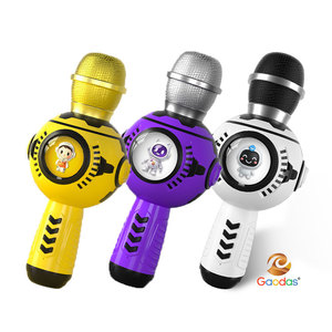 Cartoon Custom Cool Mecha Style Mini <b>Wireless</b> Handheld <b>Microphone</b> for Kid Children Party Electronic Speaker Gifts - Product Image 1