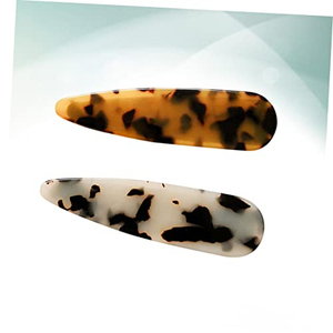 Pinza para el pelo de acetato en forma de lágrima, resina brillante pulida a mano, herramienta de peinado elegante y compacta para flequillo y cabello fino, uso diario - Product Image 3