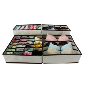 Drawer Organiser Collapsible Closet Dividers Foldable <strong>Storage</strong> <strong>Box</strong> for Bras, Underwear, Socks, Neck <strong>Ties</strong>, Scarves - Product Image 6