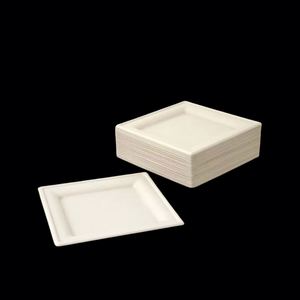 Assiettes carrées jetables biodégradables de 6 pouces, empilables, pour la restauration et les plats à emporter - Product Image 2