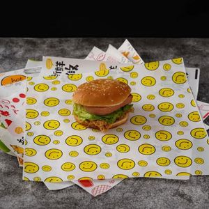 Custom Logo Printing Burger Packaging Double-Sided Fat-Resistant Sandwich <b>Paper</b> for Food Cake Bread for Deli Baking <b>Paper</b> - Product Image 6
