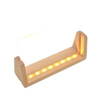 Marco de Fotos LED de Madera en Forma de U 3D de 5 Pulgadas, Lámpara de Noche con Luz Blanca Cálida Alimentada por USB, Lámpara de Fotos Personalizada, Decoración para el Hogar, Regalo