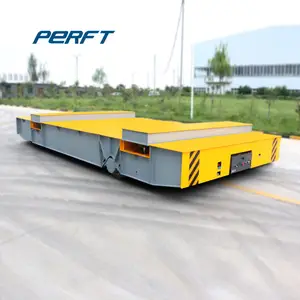 20トン電気トランスファーカート輸送ヘビーモールドISO工場バッテリー駆動の操縦可能なトランスファートロリー