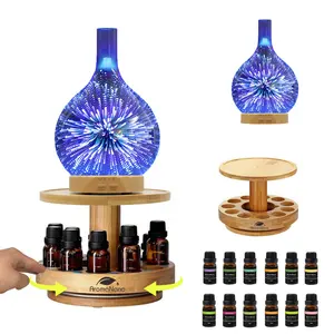 Aromatherapie diffusor ätherisches öl karussell bambus diffusor halter ätherisches öl halter