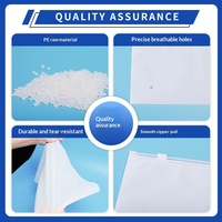 Sacs d'emballage pour vêtements haut de gamme avec logo personnalisé imprimé, sacs en plastique refermables avec fermeture éclair pour chaussettes