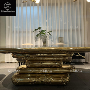 Juego <span class=keywords><strong>de</strong></span> muebles <span class=keywords><strong>de</strong></span> mesa <span class=keywords><strong>de</strong></span> comedor <span class=keywords><strong>de</strong></span> lujo moderno, mesa <span class=keywords><strong>de</strong></span> comedor <span class=keywords><strong>de</strong></span> <span class=keywords><strong>Stonehenge</strong></span> con 10 sillas, mesa <span class=keywords><strong>de</strong></span> comedor <span class=keywords><strong>de</strong></span> latón <span class=keywords><strong>de</strong></span> diseño exclusivo con tapa <span class=keywords><strong>de</strong></span> mármol - Product Image 3