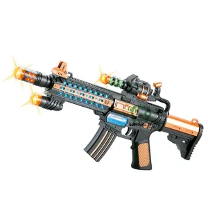 新しい電子射撃おもちゃの銃プラスチックスプレー塗装B/o銃点滅ライト電気子供銃のおもちゃ