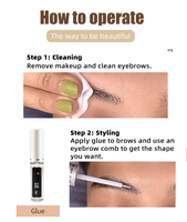 Kit professionnel de sourcils en gros de Chine, outils de coiffage longue durée pour sourcils plus fournis et effet effet lifté