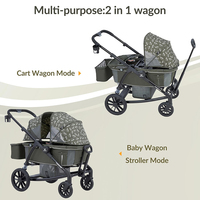 Poussette pliable Morething MTKDDW2 à ouverture et fermeture par une seule touche, pour 2 bébés, avec cadre en acier inoxydable, capacité de charge de 30 kg, pour l'extérieur