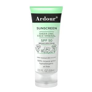 ครีมกันแดดเจลป้องกันแสงแดดสำหรับใบหน้า SPF 50สารกันแดดจากแร่มังสวิรัติฉลากตามสั่งสมุนไพรโลโก้ได้ตามต้องการ