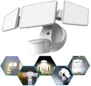 ไฟติดผนัง LED พลังงานแสงอาทิตย์กลางแจ้ง เซ็นเซอร์ตรวจจับความเคลื่อนไหว IP65 กันน้ำ 3000LM แสงเดย์ไลท์ 5000K ตัวเรือนพลาสติก ติดตั้งบนพื้นผิว - Product Image 3