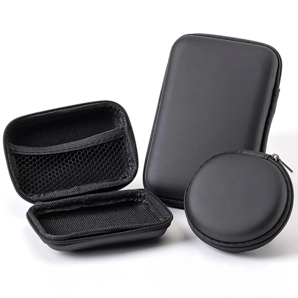 Sabit Disk kulaklık için en çok satan taşınabilir koruma çantası U Disk sabit Disk sürücü durumda siyah