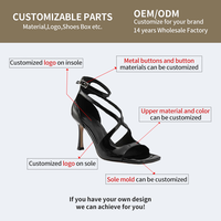 Nouveau design de sandales d'été élégantes à bout carré et sangle en X chaussures à talons pour femmes en cuir véritable à la mode pour femmes