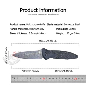 มีด战术คุณภาพสูงปรับแต่งได้ ผลิตจากสแตนเลส ด้ามจับอะลูมิเนียม พร้อมปลอกมีด เทคโนโลยีไมโคร สำหรับใช้งานกลางแจ้ง OEM จำนวนจำกัด - Product Image 6