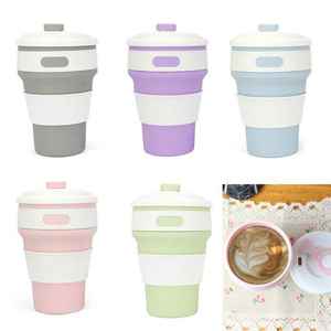 Gobelet à café pliable en silicone de qualité alimentaire, grande capacité, anti-fuite, design sportif portable - Product Image 6