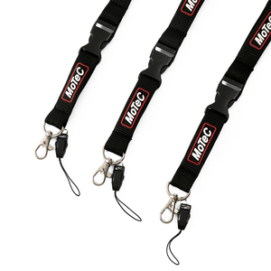 Factory Custom Silicone Printed <b>Polyester</b> Webbing <b>Lanyard</b> with Removable Clip for ID Card Badge Holder - Product Image 2