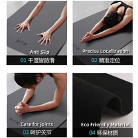Tapis de yoga en PU avec logo personnalisé, antidérapant, imperméable, écologique, pour l'entraînement en studio et la pratique quotidienne