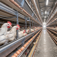 Cage à poules pondeuses de type H automatique à haute efficacité pour 20 000 oiseaux, solution pour ferme au Nigeria, optimisation FCR, nettoyage automatique des déchets