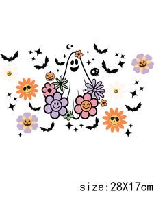 LETOP 1PCS Waterproof <span class=keywords><strong>Horror</strong></span> Character Skull UV pour DTF Sticker 24OZ Cup Wrap pour Halloween - Product Image 6