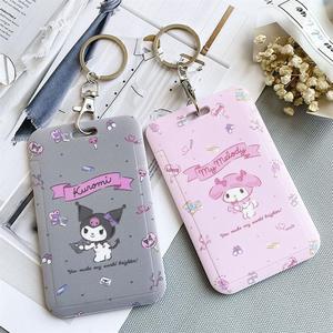 พวงกุญแจ Kawaii llaveors พวงกุญแจ My Melody การ์ด ID ผู้ถืออนิเมะ Kuromi Cinnamoroll PomPom Purin - Product Image 2